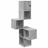 Wall Corner Shelf Grey Sonoma 48 x 48 x 120 cm Engineered Wood 8012233