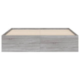 Bed Frame with Drawers without Mattress Grey Sonoma 140x200 cm 3207278
