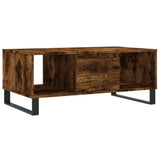 Coffee Table Smoked Oak 90x50x36.5 cm Engineered Wood 830601