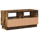 TV Cabinet with LED Lights Smoked Oak 80x35x40 cm 815723