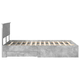 Bed Frame Concrete Grey 120 x 190 cm Engineered Wood 3408284