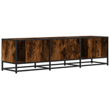 TV Cabinet Smoked Oak 150x35x41 cm Engineered Wood and Metal 848861