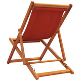 Folding Beach Chairs 2 pcs Red Fabric 3214491