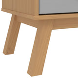Drawer Cabinet OLDEN Grey and Brown Solid Wood Pine 358592