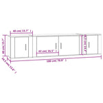 3 Piece TV Cabinet Set Concrete Grey Engineered Wood 3188418