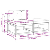 Sectional Sofa Units with Cushion 2 Piece Natural 900548