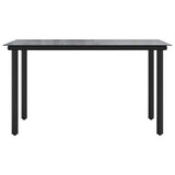 9 Piece Garden Dining Set Black PVC Rattan 3099214