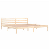 ZNTS Bed Frame without Mattress Solid Wood Pine 200x200cm 810450