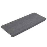 ZNTS Stair Mats Self-adhesive 30 pcs Grey 65x24.5x3.5 cm 3365913