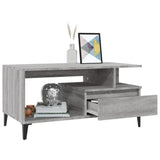 Coffee Table Grey Sonoma 90x49x45 cm Engineered Wood 819626