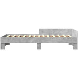 Bed Frame without Mattress Concrete Grey 100x200 cm Engineered Wood 849575
