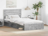 Bed Frame Concerte Grey 100 x 200 cm Solid Pine Wood 3411450