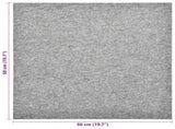 Carpet 20 pcs Light Grey 50 x 50 cm 100% Polypropylene 42046747