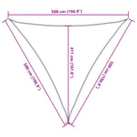 ZNTS Sunshade Sail HDPE Triangular 5x5x5 m Anthracite 42281