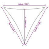ZNTS Sunshade Sail HDPE Triangular 5x5x5 m Anthracite 42281