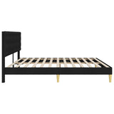 Bed Frame with Headboard Black 180 x 200 cm Fabric 42027826