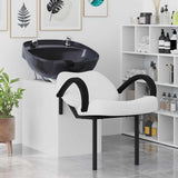 Shampoo Chair Manual White and Black 63 x 141 x 92 cm PVC 42009071