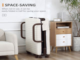 Folding Bed with Mattress, Single Guest Bed, Portable Fold Bed with Adjustable Backrest, Metal Frame T3398P329587