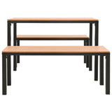 Garden Dining Set Brown and Black 317140