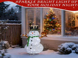 1.2M Lighted Snowman and Squirrel Christmas Yard Decorations, Pre-lit Pull Up Snowman with 120 White 86401112