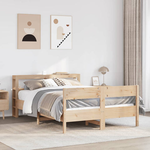 Bed Frame without Mattress 120x200 cm Solid Wood Pine 3306189