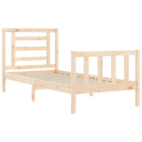 Bed Frame without Mattress Single Solid Wood Pine 3192846