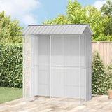 Bird Cage with Storage Grey 215 x 110 x 247 cm Galvanised Steel 3325173