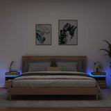 Bedside Cabinets with LED Lights 2 pcs Artisan Oak 40x39x48.5 cm 857661