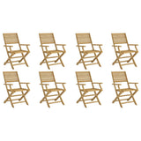 Folding Garden Chairs 8 pcs 54.5x61.5x86.5 cm Solid Wood Acacia 3214227