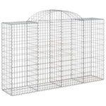 Arched Gabion Baskets 10 pcs 200x50x120/140 cm Galvanised Iron 3146349