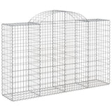 Arched Gabion Baskets 10 pcs 200x50x120/140 cm Galvanised Iron 3146349