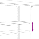 ZNTS File Cabinet White 90x40x110 cm Steel 3188310