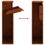 Parcel Drop Box Rusty 44 x 22 x 82 cm Weathering Steel 874925