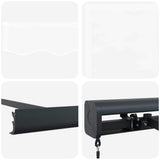 Retractable Awning White 500 x 300 cm Fabric and Metal 3331365
