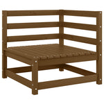 Garden Corner Sofa Honey Brown Solid Wood Pine 805663