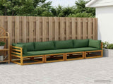 Sofa Set 4 pcs Natural Solid Acacia Wood 3417253