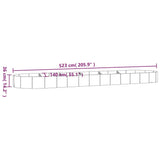 Garden Raised Bed Grey Powder-coated steel Large Durable 319044