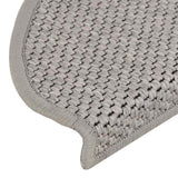 Stair Mats Self-adhesive Sisal-Look 15 pcs 65x21x4 cm Silver 326871