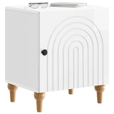 Bedside Cabinet High Gloss White 43 x 34.5 x 50 cm 894113