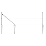Ground Spike Fence Post 13 pcs Silver Powder-Coated Steel 42004273