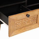 TV Cabinet with Drawer 100 x 33 x 46 cm Solid Mango Wood 4018098
