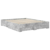 Bed Frame Concrete Grey 160 x 200 cm Engineered Wood 3409969