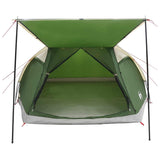 Cabin Tent with Roof Green 6-Person Polyester and Steel 42028583