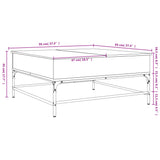 Coffee Table Grey Sonoma 95x95x45 cm Engineered Wood and Metal 3217067