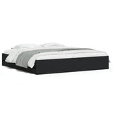 Bed Frame with Drawers without Mattress Black 200x200 cm 3207246