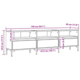 TV Cabinet Artisan Oak 150x30x44.5 cm Engineered Wood 857190