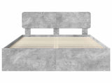 Bed Frame Concerte Grey 135 x 190 cm Solid Pine Wood 3412090