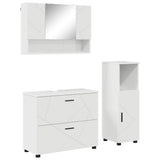 Bathroom Furniture Set with Drawer 3 pcs High Gloss White 3393027