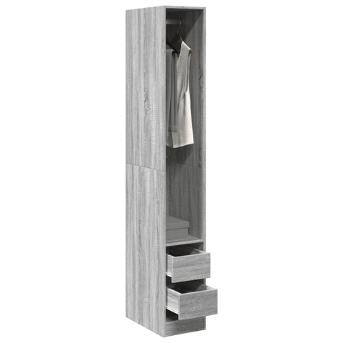 Wardrobe Grey Sonoma 30x50x200 cm Engineered Wood 3307743