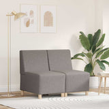 Modular Sofa Unit Armless 2 pcs Taupe 55 x 74 x 82 cm Fabric 3399754